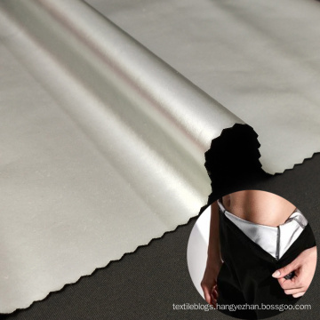 polyester spandex heating sweating laminated PU coated fabric for fitness